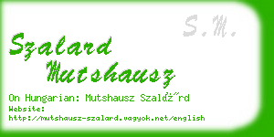 szalard mutshausz business card
